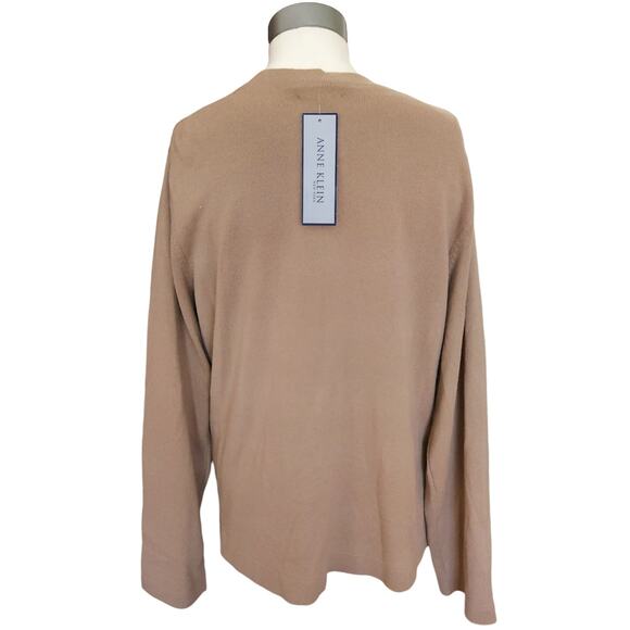 ANNE KLEIN New York cashmere twin sweater set cardigan tank in honey Size 2X NEW - Picture 3 of 9